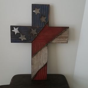 Barnwood Patriotic Wall Cross